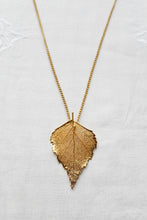 birch leaf necklace