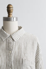 striped oxford button up