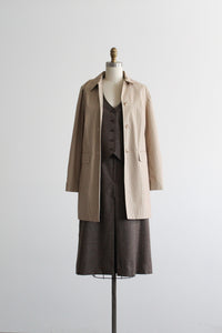 gingham trench
