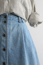 sunfaded denim maxi skirt