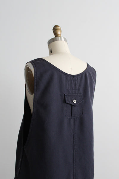 ash black apron dress