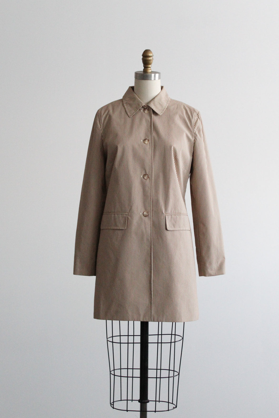 gingham trench