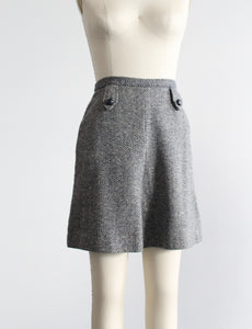 chevron wool shorts