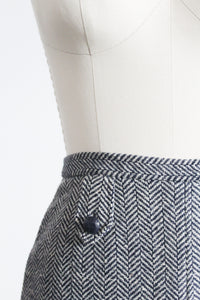 chevron wool shorts