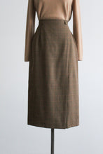 card catalog wool midi skirt