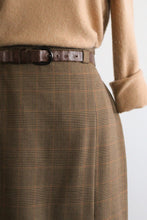 card catalog wool midi skirt