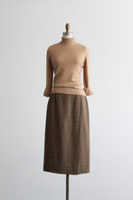 card catalog wool midi skirt