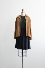 embossed floral suede jacket