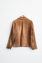 embossed floral suede jacket