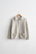 cobblestone zip-front cardigan (s/m)