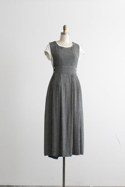 gingham pinafore
