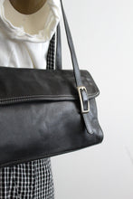 black leather shoulder bag