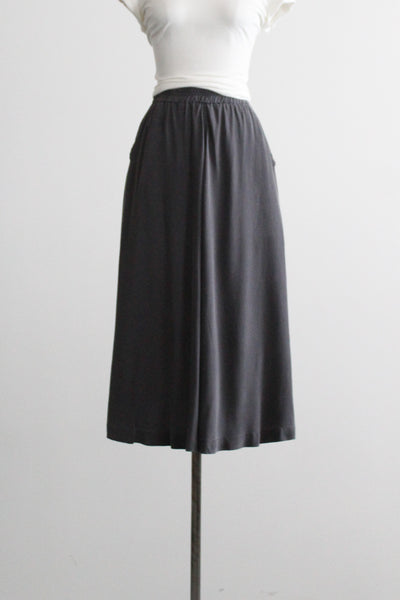 pewter silk skirt
