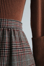 honor roll plaid wool midi skirt