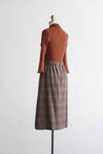 honor roll plaid wool midi skirt