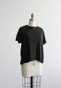 ash black cotton tee