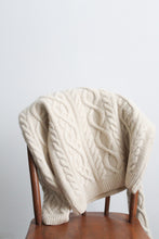 eggshell wool fisherman sweater (s)