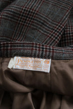 honor roll plaid wool midi skirt