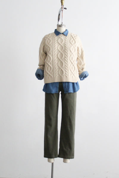mossbed ralph lauren cotton trousers (m)