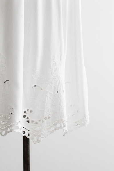 parchment cutwork skirt