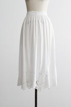 parchment cutwork skirt