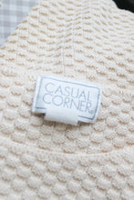 basketweave straw cotton sweater