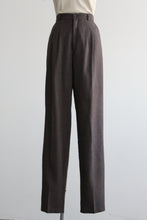 aubergine high rise trousers