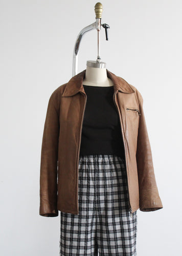whiskey leather jacket