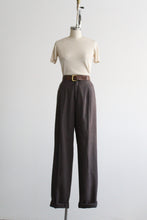 aubergine high rise trousers