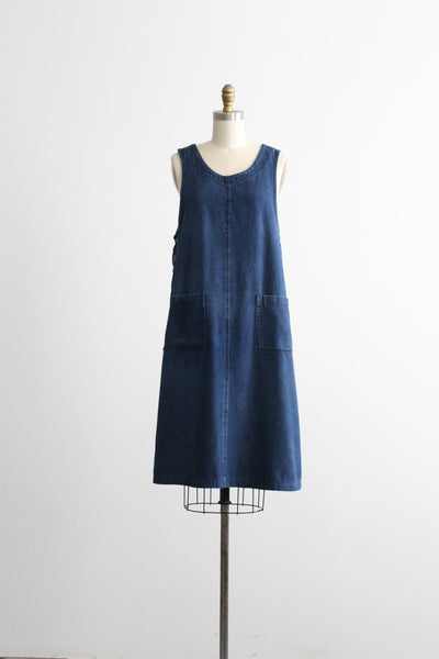 denim apron dress