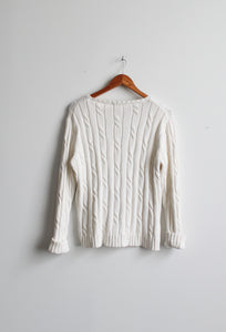 cotton cable knit sweater
