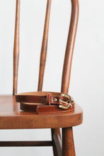 honey brown skinny leather belt (s)