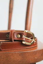 honey brown skinny leather belt (s)