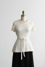 parchment belted tee