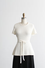 parchment belted tee