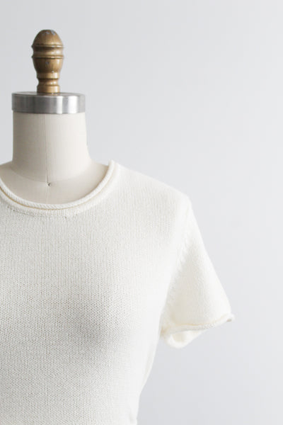 parchment belted tee