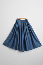 wide leg denim trousers