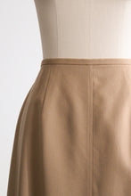 camel wool midi skirt