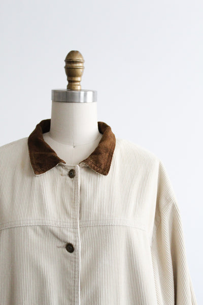 parchment corduroy duster