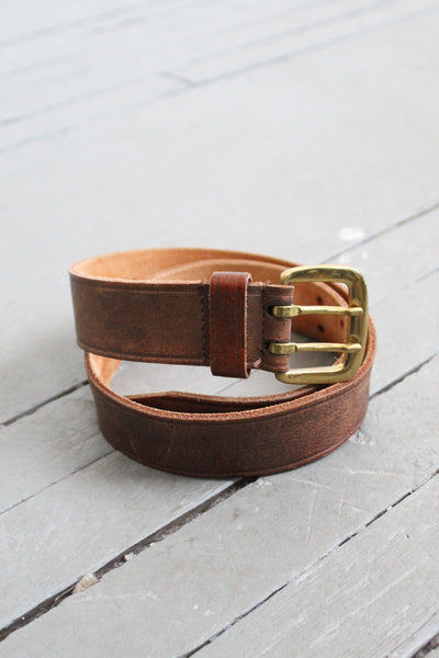 horseshoe leather belt