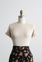 buttermilk cable knit cotton tee