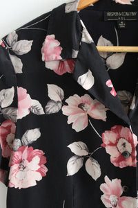camellia silk button up
