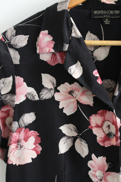camellia silk button up