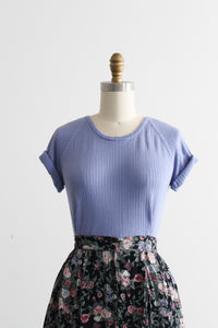 cornflower silk tee