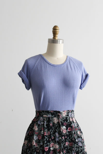 cornflower silk tee