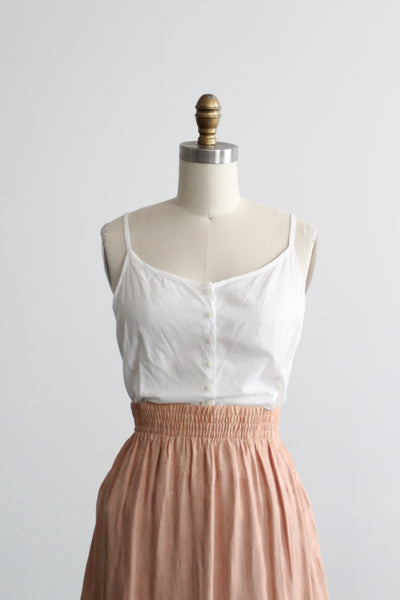 white cotton camisole