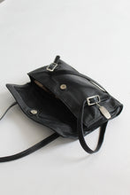 black leather shoulder bag