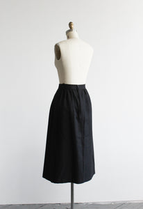 charcoal wool midi skirt