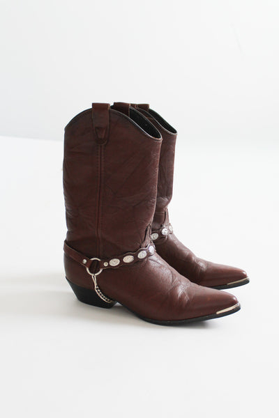 oxblood leather boots size 7 1/2