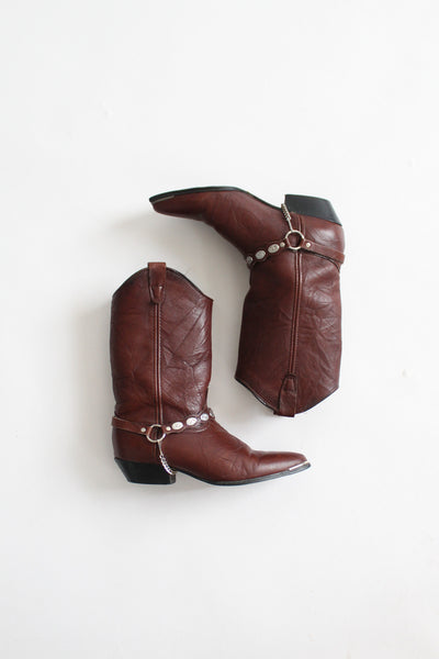 oxblood leather boots size 7 1/2